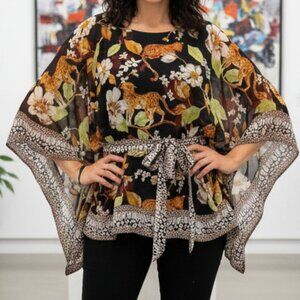 JM Collection Leopard Print Top